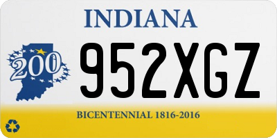 IN license plate 952XGZ