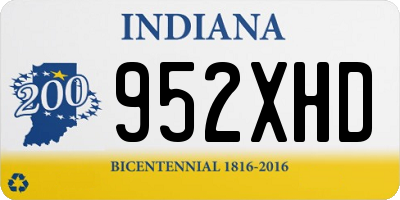IN license plate 952XHD