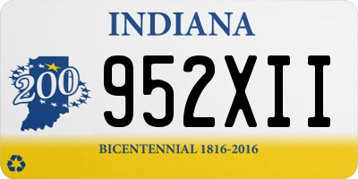 IN license plate 952XII