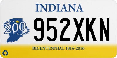 IN license plate 952XKN