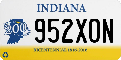 IN license plate 952XON