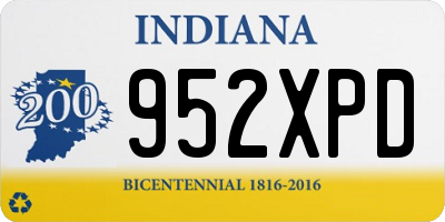 IN license plate 952XPD