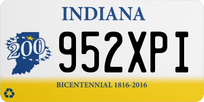 IN license plate 952XPI