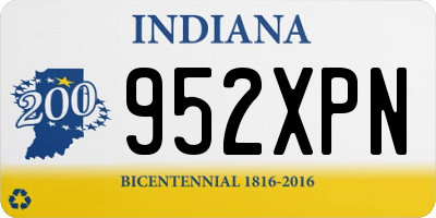 IN license plate 952XPN