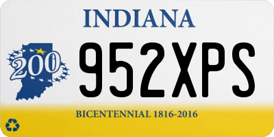 IN license plate 952XPS