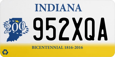 IN license plate 952XQA