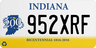 IN license plate 952XRF