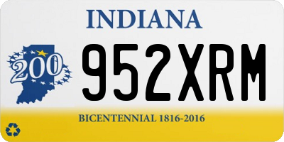 IN license plate 952XRM