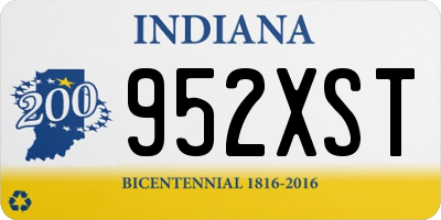 IN license plate 952XST