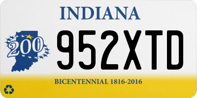 IN license plate 952XTD
