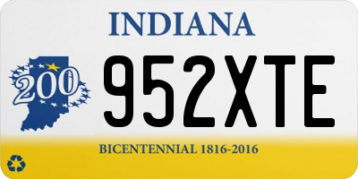 IN license plate 952XTE