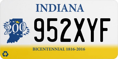 IN license plate 952XYF