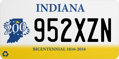 IN license plate 952XZN