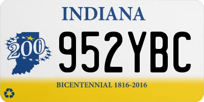 IN license plate 952YBC