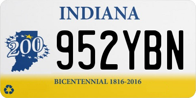 IN license plate 952YBN