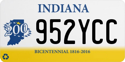 IN license plate 952YCC