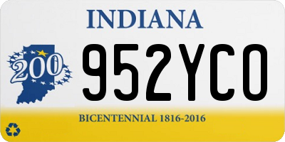 IN license plate 952YCO