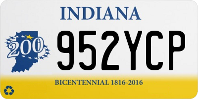 IN license plate 952YCP