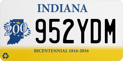 IN license plate 952YDM