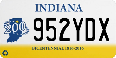 IN license plate 952YDX