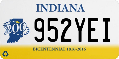 IN license plate 952YEI