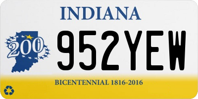 IN license plate 952YEW