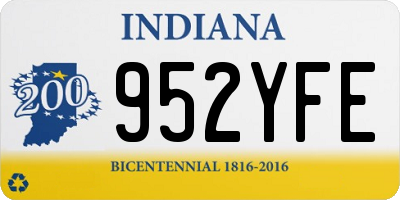 IN license plate 952YFE