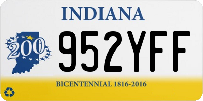 IN license plate 952YFF