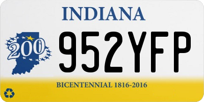 IN license plate 952YFP
