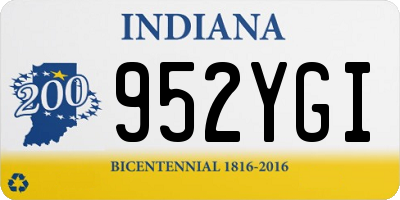 IN license plate 952YGI