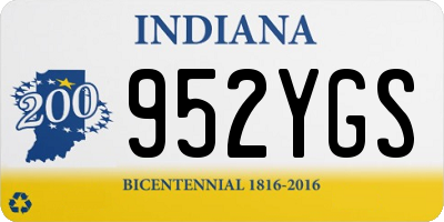 IN license plate 952YGS