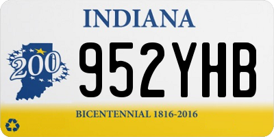 IN license plate 952YHB