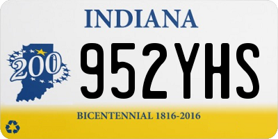 IN license plate 952YHS