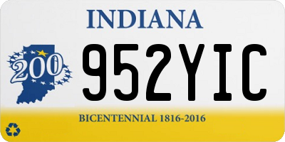IN license plate 952YIC
