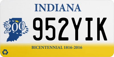 IN license plate 952YIK