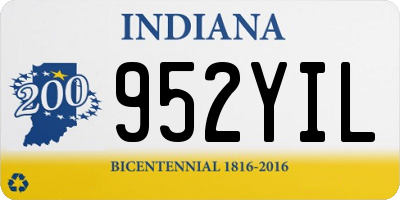 IN license plate 952YIL