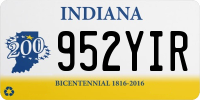 IN license plate 952YIR