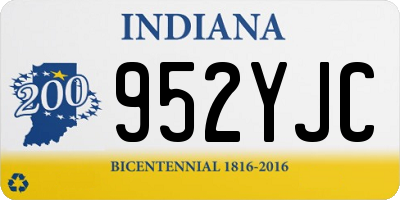 IN license plate 952YJC