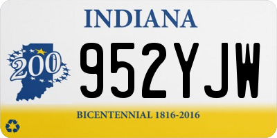 IN license plate 952YJW