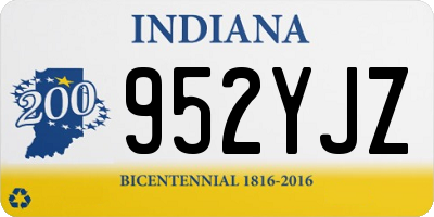 IN license plate 952YJZ