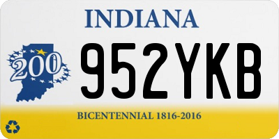 IN license plate 952YKB