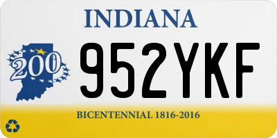 IN license plate 952YKF