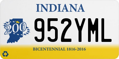 IN license plate 952YML