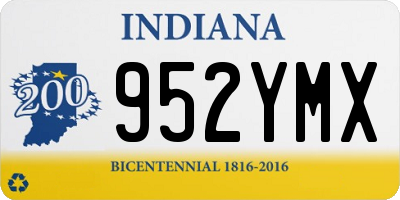 IN license plate 952YMX