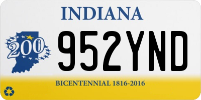 IN license plate 952YND