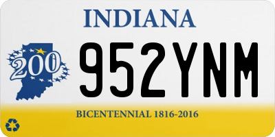 IN license plate 952YNM