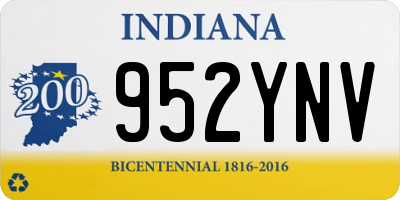 IN license plate 952YNV