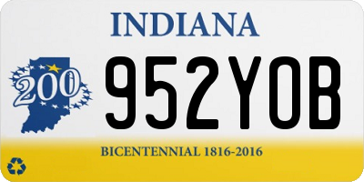 IN license plate 952YOB