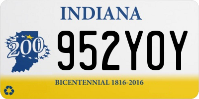 IN license plate 952YOY