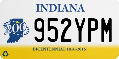 IN license plate 952YPM